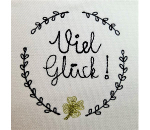 Stickdatei - Viel Glück Kranz